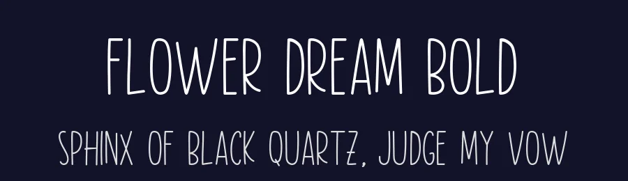 Flower Dream Bold by Rizky Awaludin — Display Font — thumbnail 2