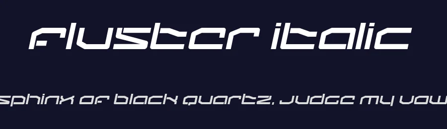 Fluster Italic by onezero — Display Font — thumbnail 2