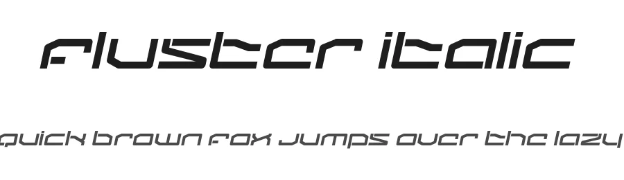 Fluster Italic by onezero โ Display Font
