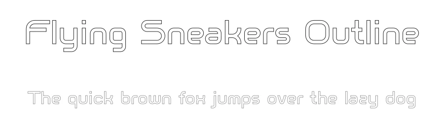 Flying Sneakers Outline by Benjamin Eriksen — Display Font