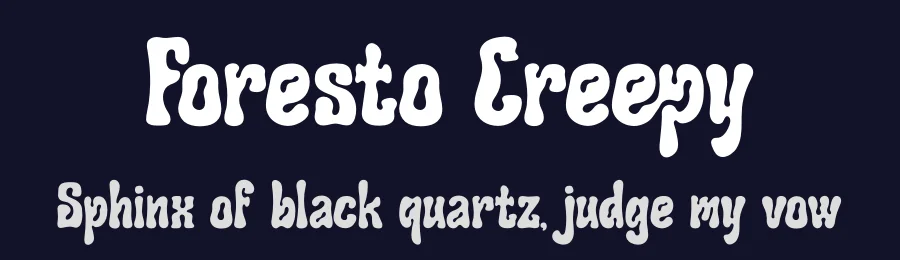 Foresto Creepy by Heru Utama Putra — Display Font — thumbnail 2