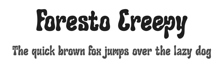 Foresto Creepy by Heru Utama Putra — Display Font