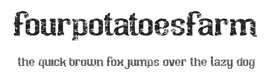 fourpotatoesfarm by Jonathan Swinn โ Display Font