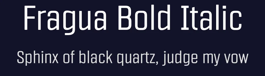 Fragua Bold Italic by Fernando Haro — Display Font — thumbnail 2