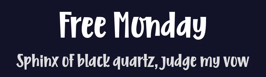 Free Monday by Situjuh Nazara — Display Font — thumbnail 2