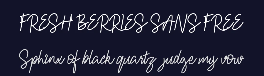FRESH BERRIES SANS FREE by inspiratype — Script Font — thumbnail 2