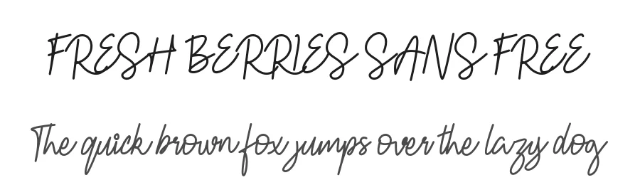 FRESH BERRIES SANS FREE by inspiratype — Script Font