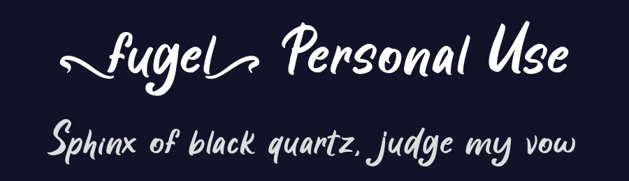 Fugel Personal Use by Fadli Ramadhan Iskandar — Sans Font — thumbnail 2