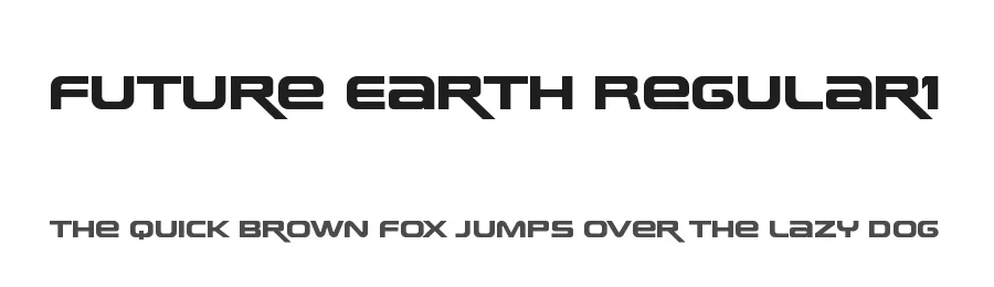 Future Earth Regular1 by V. Sarela — Display Font