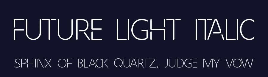 Future Light Italic by Joseph Dawson — Sans Font — thumbnail 2