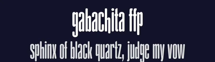 gAbAcHiTA FFP by deFharo — Sans Font — thumbnail 2