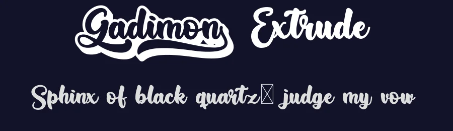 Gadimon Extrude by M Arif Dwi Prasetyo & Eko Nurcahyo — Display Font — thumbnail 2