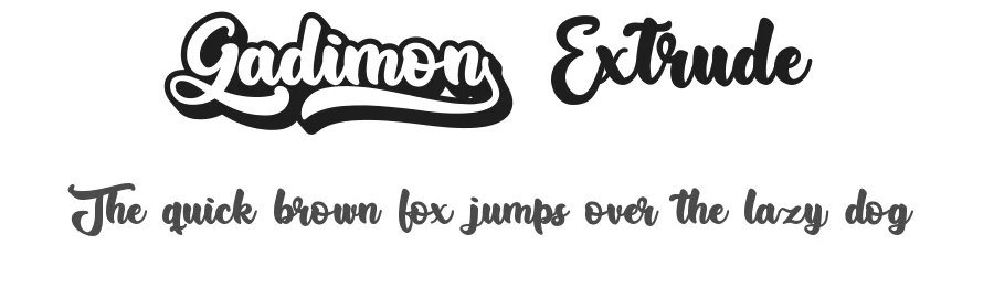 Gadimon Extrude by M Arif Dwi Prasetyo & Eko Nurcahyo — Display Font