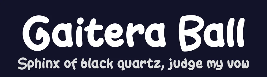 Gaitera Ball by Fernando Haro — Display Font — thumbnail 2