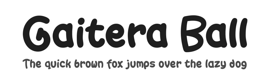 Gaitera Ball by Fernando Haro — Display Font