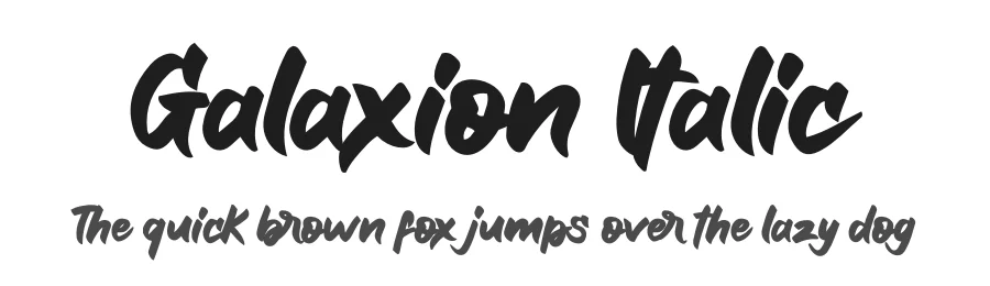 Galaxion Italic by Heru Utama Putra — Script Font