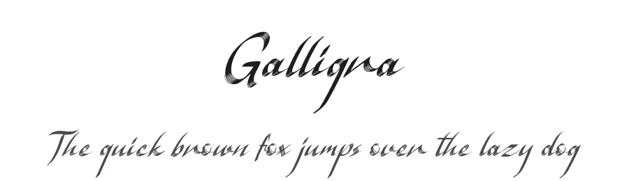 Galligra by Muhammad Farhan Sholeh Ramadhika — Script Font
