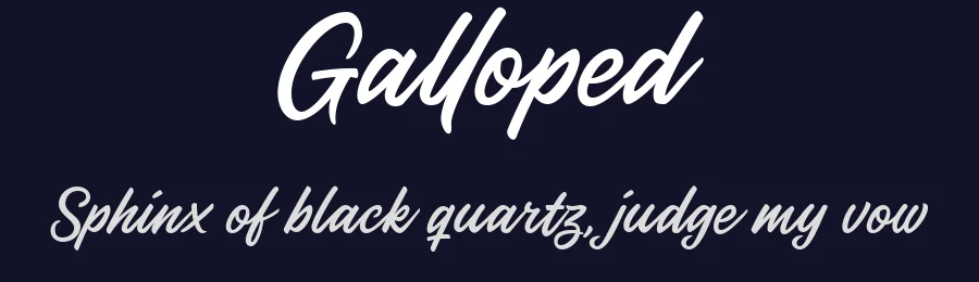 Galloped by Ali Hamidi — Sans Font — thumbnail 2