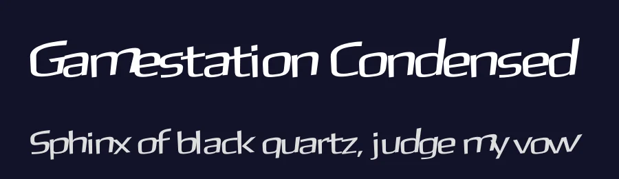 Gamestation Condensed by Jonas Hecksher — Display Font — thumbnail 2