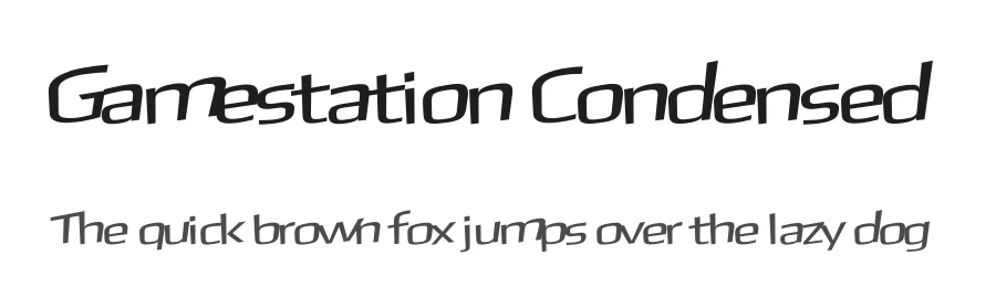 Gamestation Condensed by Jonas Hecksher — Display Font