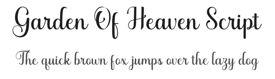 Garden Of Heaven Script by Miftahul Arzaq — Script Font