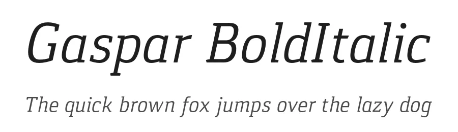 Gaspar BoldItalic by Carlos Alonso — Display Font