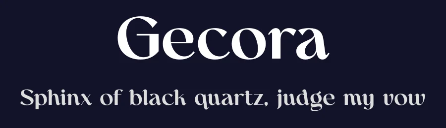 Gecora by Typeformers — Display Font — thumbnail 2