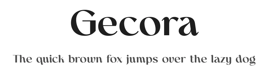 Gecora by Typeformers — Display Font