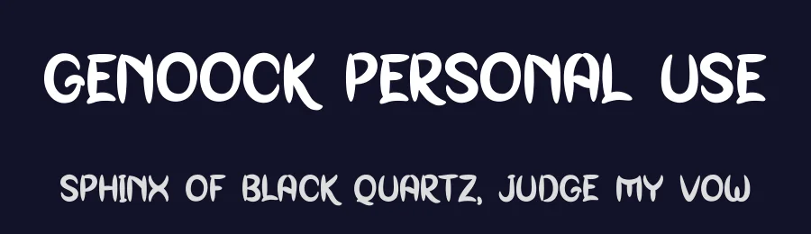 Genoock Personal Use by Tama Putra — Script Font — thumbnail 2