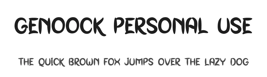 Genoock Personal Use by Tama Putra — Script Font