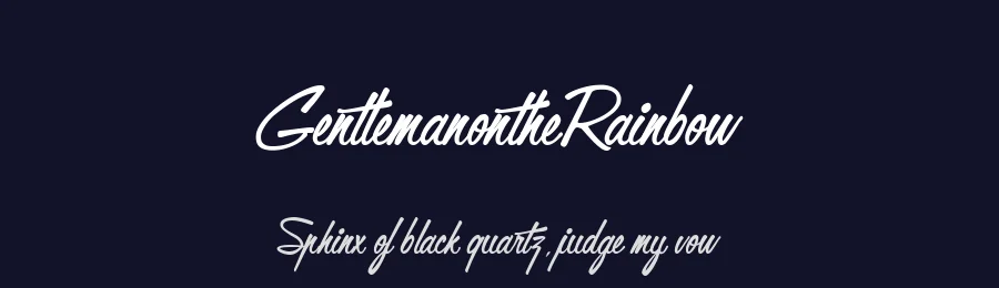 GentlemanontheRainbow by Maelle.K — Script Font — thumbnail 2