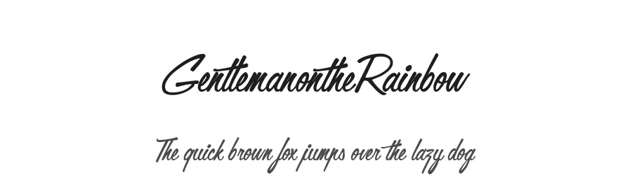 GentlemanontheRainbow by Maelle.K — Script Font