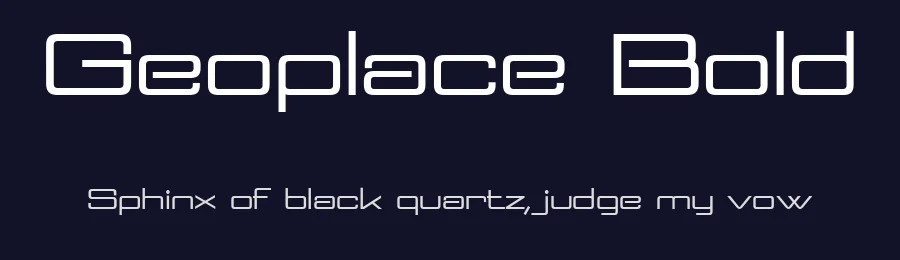 Geoplace Bold by Fernando Haro — Display Font — thumbnail 2