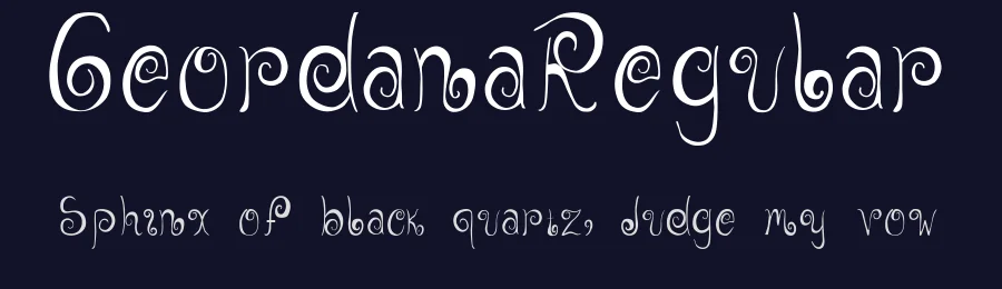 GeordanaRegular by cecia aleman — Display Font — thumbnail 2