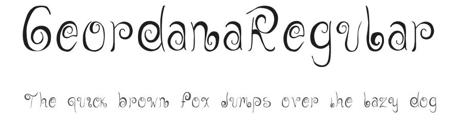 GeordanaRegular by cecia aleman β Display Font