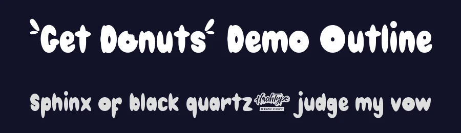 Get Donuts Demo Outline by Shalsha & Suci Anita — Display Font — thumbnail 2