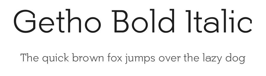 Getho Bold Italic by Fernando Haro — Display Font