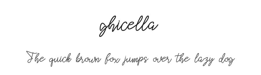 ghicella by Paranesia β Sans Font