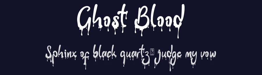 Ghost Blood by Selvia Design 2023 (Selvia Cahya Kusuma Devi) — Display Font — thumbnail 2