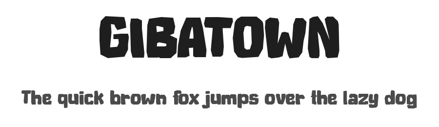GIBATOWN by TOKOPRESS TEAM — Display Font