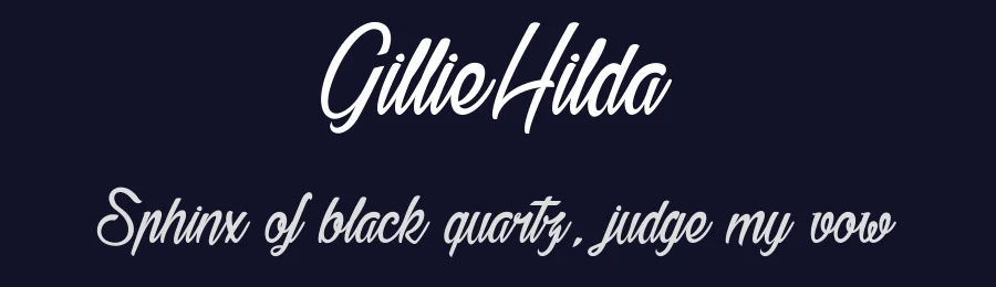 GillieHilda by dcoxy Medina Gregory — Script Font — thumbnail 2