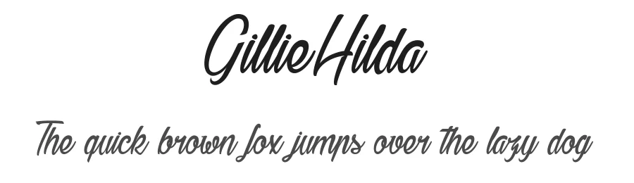 GillieHilda by dcoxy Medina Gregory — Script Font