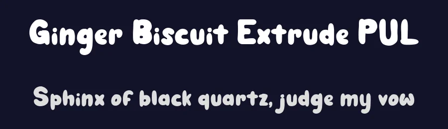 Ginger Biscuit Extrude PUL by Fadli Ramadhan Iskandar — Display Font — thumbnail 2