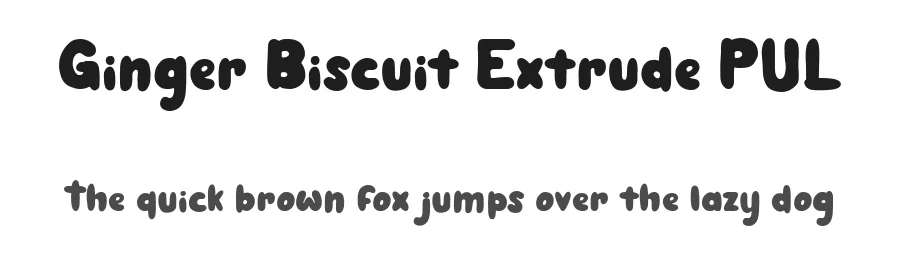Ginger Biscuit Extrude PUL by Fadli Ramadhan Iskandar — Display Font