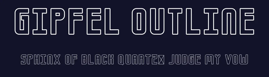 Gipfel Outline by Aaron Bradley — Sans Font — thumbnail 2