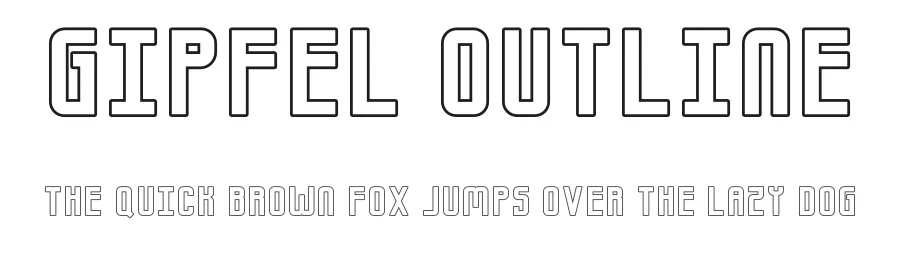 Gipfel Outline by Aaron Bradley — Sans Font