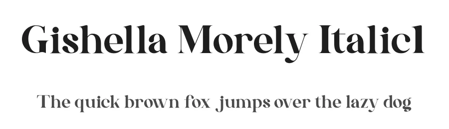 Gishella Morely Italic1 by Heru Utama Putra — Display Font