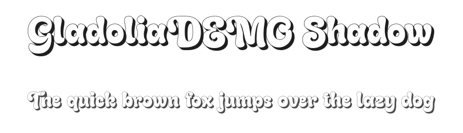 GladoliaDEMO Shadow by Dharmas Studio — Display Font
