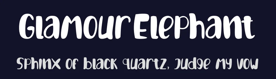 GlamourElephant by Alfin Ridhowi — Display Font — thumbnail 2