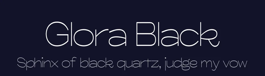 Glora Black by khaiuns — Sans Font — thumbnail 2